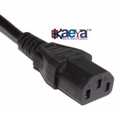 OkaeYa 3 Pin 15 Meters Power Cable for PC's, Projectors and More